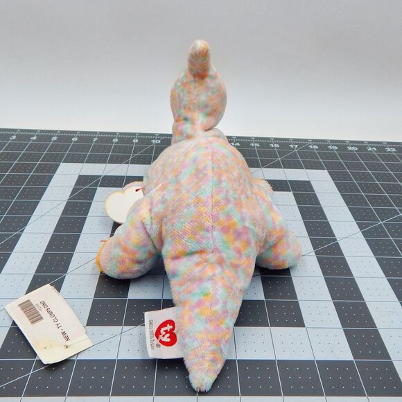 TY Pluffies Clomps Dinosaur Tylux Pastel Spots 10 Inch Plush Stuffed Animal - Picture 5 of 13
